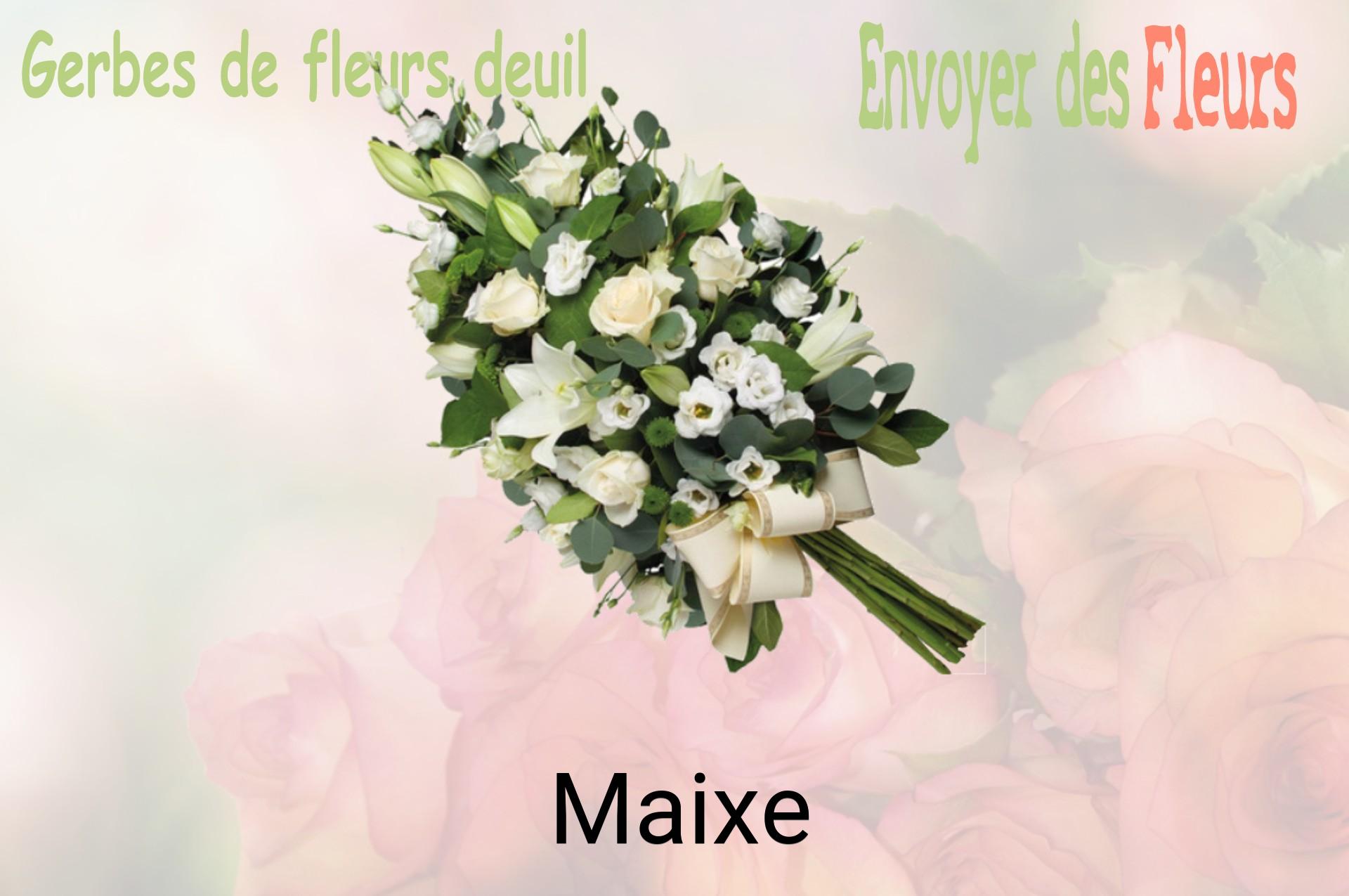Gerbe de fleurs de deuil livrée à Maixe